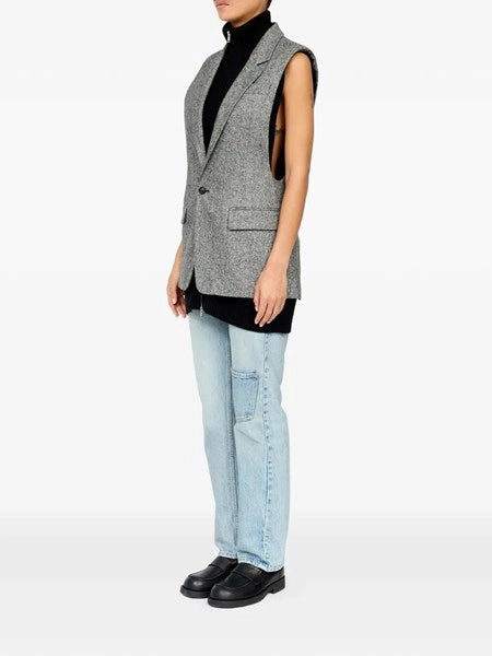 Gilet in maglia di lana merino