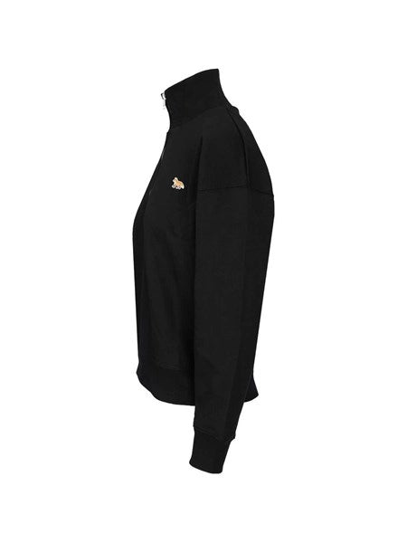 Felpa con mezza zip