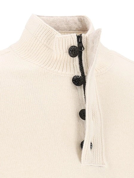 Maglione con zip corta