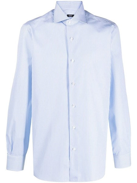 Camicia a righe azzurre