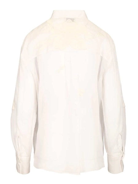 camicia organza ricamo “iris velvet”