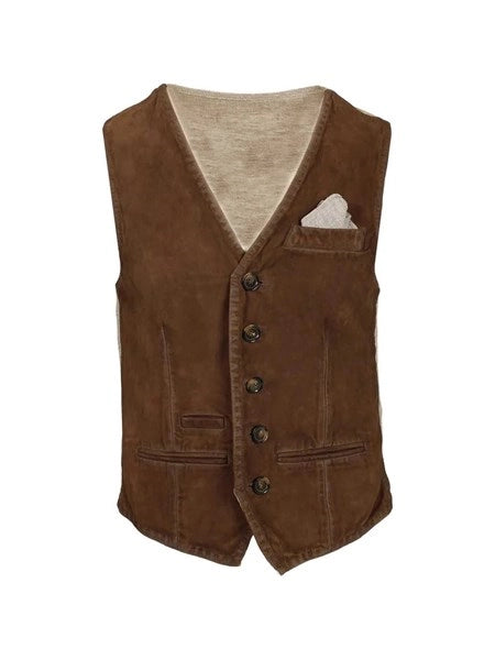 Gilet in suede