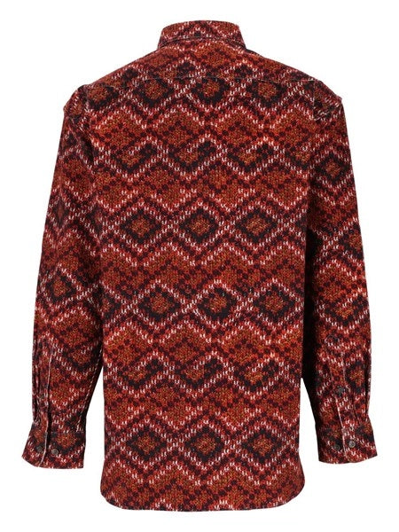 Camicia in velluto stampata