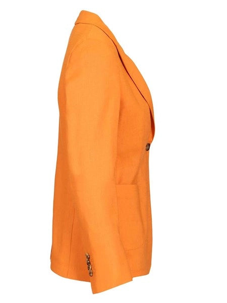 Blazer monopetto in misto lino