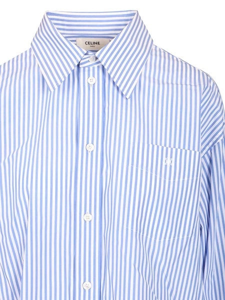 Camicia cropped a righe