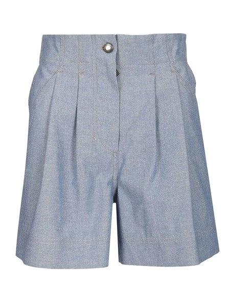 Shorts in cotone chambray