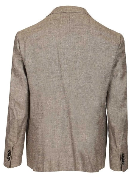 Blazer doppiopetto in misto lino