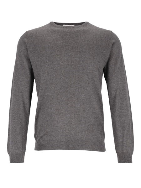 Maglia girocollo in cashmere e seta