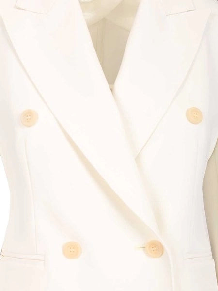 Blazer crop in tela di lana