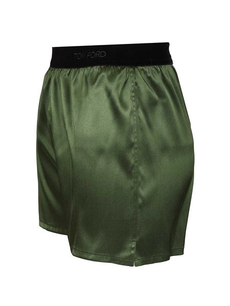 Shorts in raso di seta