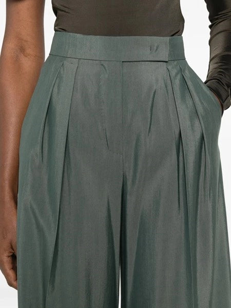 Pantalone Ampio In Lana E Seta
