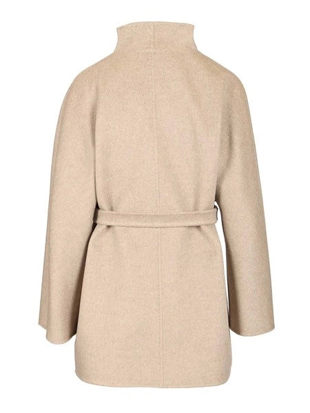 Cappotto cardigan corto in cashmere