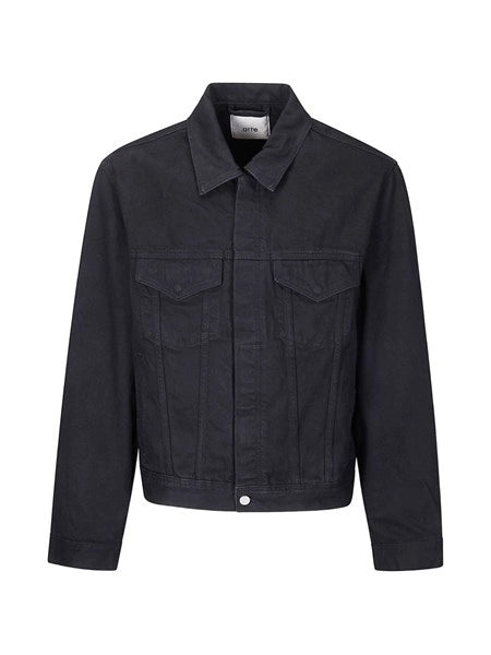 Giacca in jeans con logo circolare