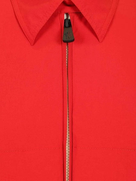 Overshirt in tela con logo ricamato