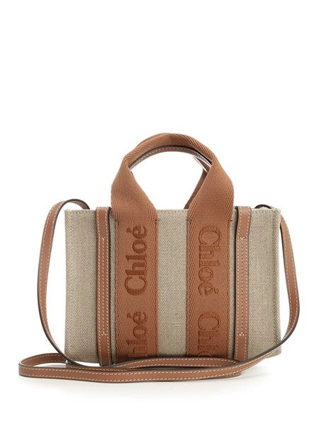 Tote bag mini Woody in lino