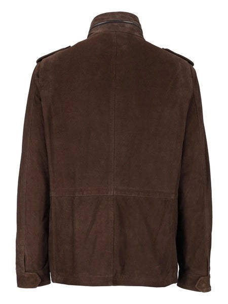 Field jacket in suede