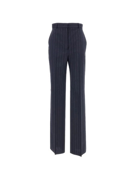 Pantalone in lana gessata