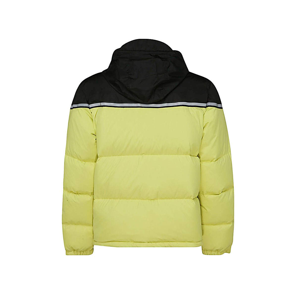 YELLOW FLUO AND BLACK HEAVY WEIGHT PUFFER DOWN JACKET