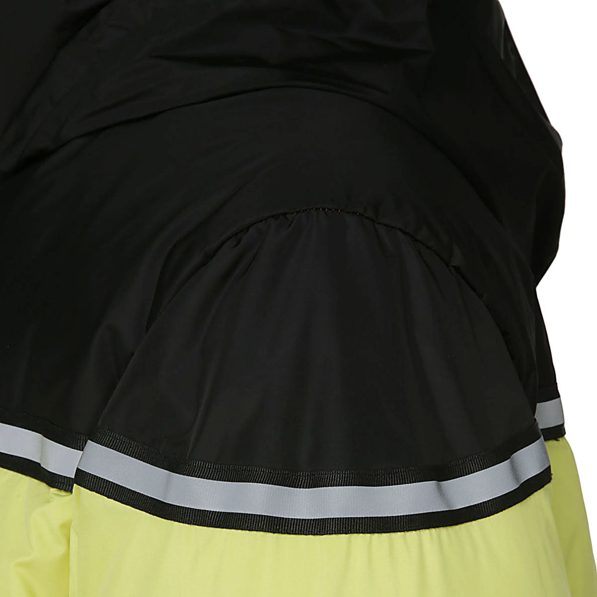 YELLOW FLUO AND BLACK HEAVY WEIGHT PUFFER DOWN JACKET