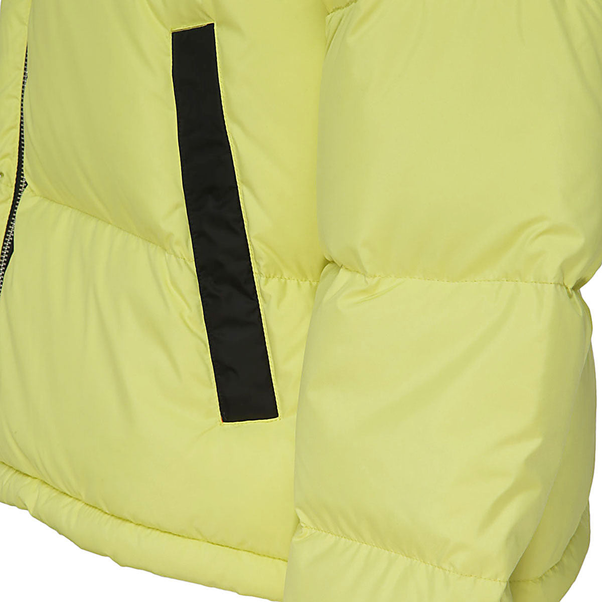 YELLOW FLUO AND BLACK HEAVY WEIGHT PUFFER DOWN JACKET