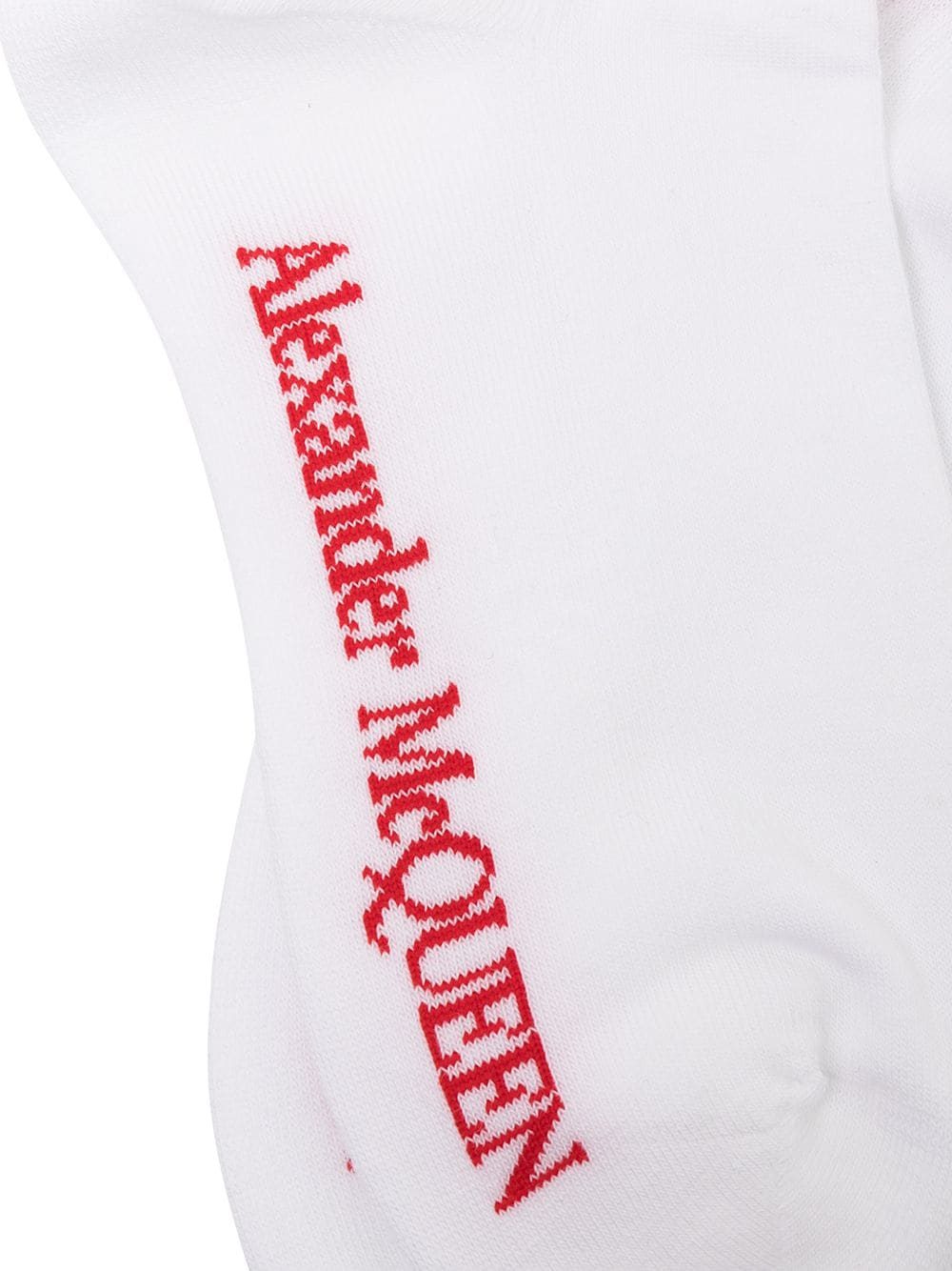WHITE AND RED COTTON SOCKS