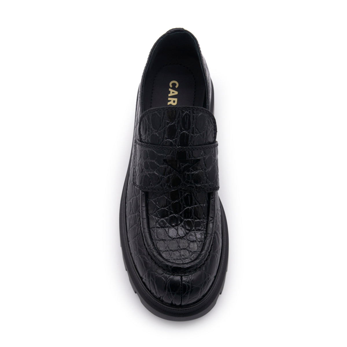 BLACK LEATHER LOAFERS