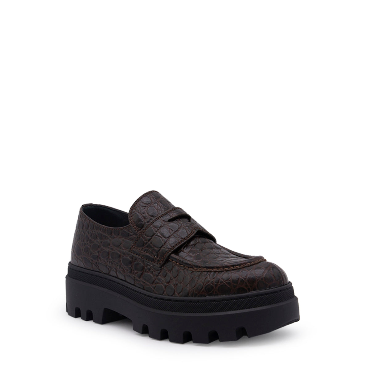 DARK BROWN LEATHER LOAFERS