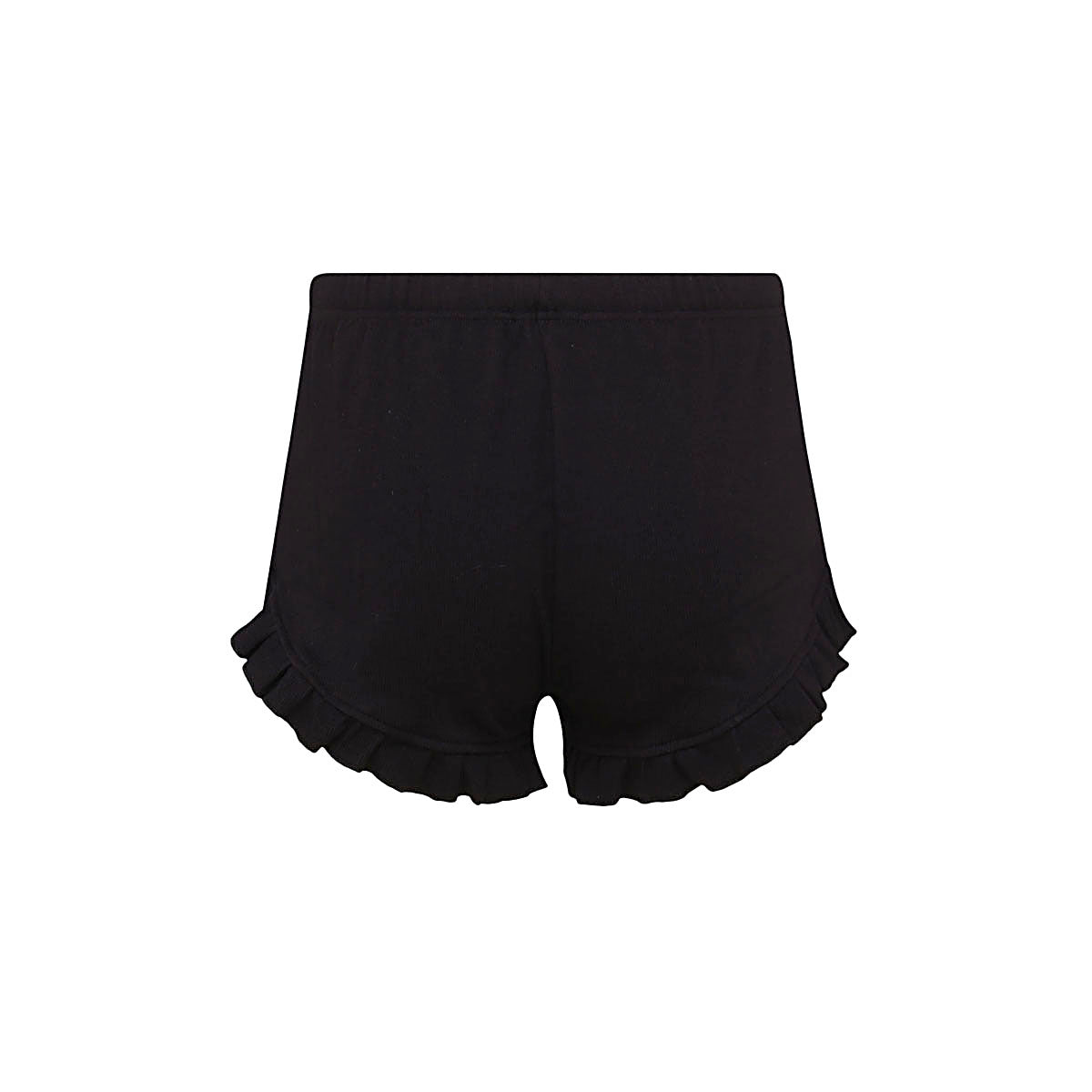 BLACK COTTON LOGO SHORTS