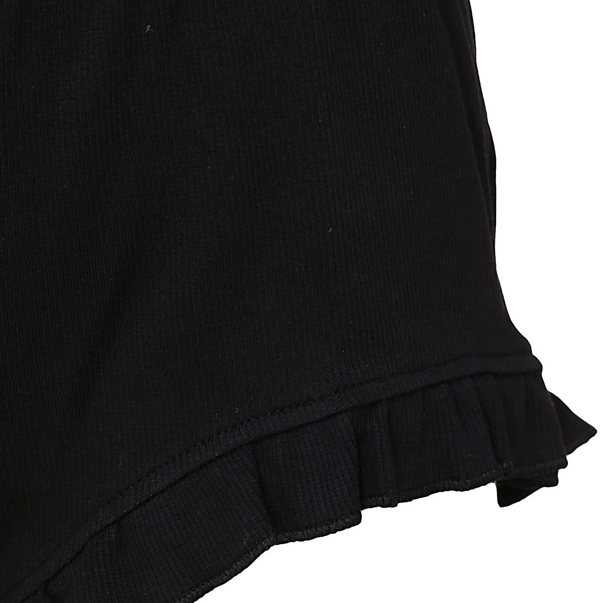 BLACK COTTON LOGO SHORTS