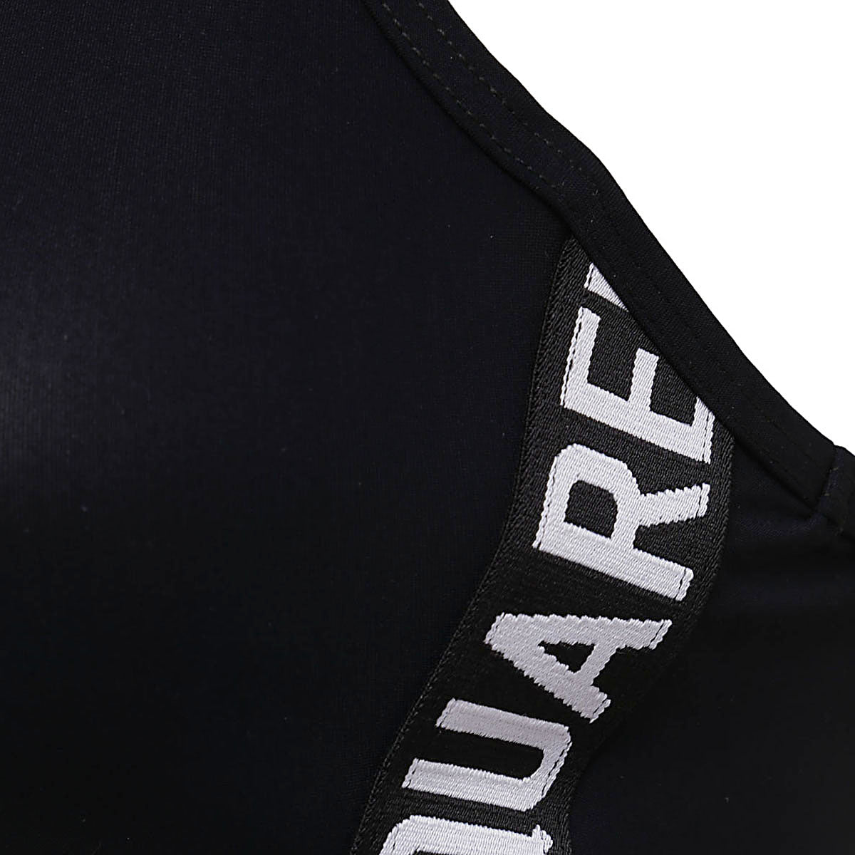 BLACK STRETCH ICON BAND SPORTS BRA