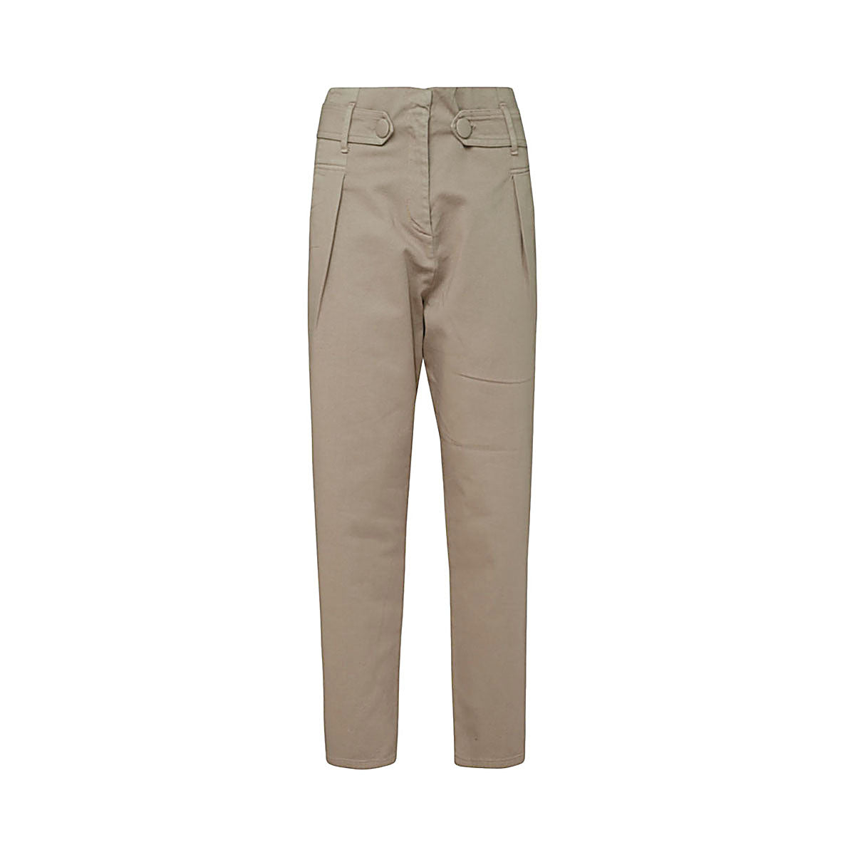 BEIGE COTTON BLEND PANTS