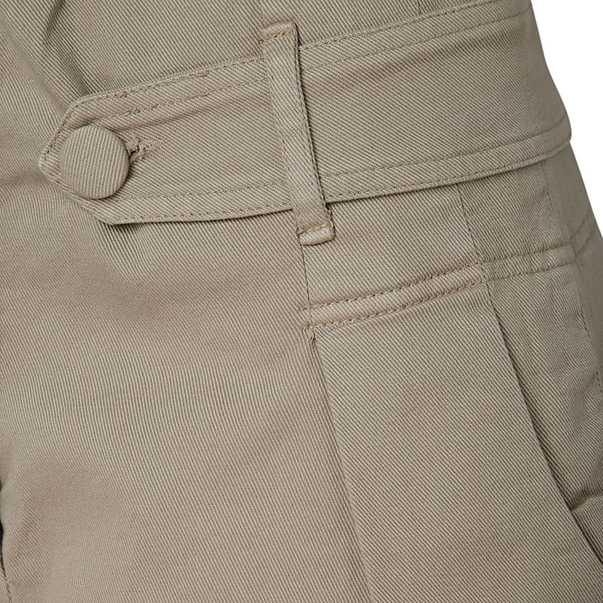 BEIGE COTTON BLEND PANTS