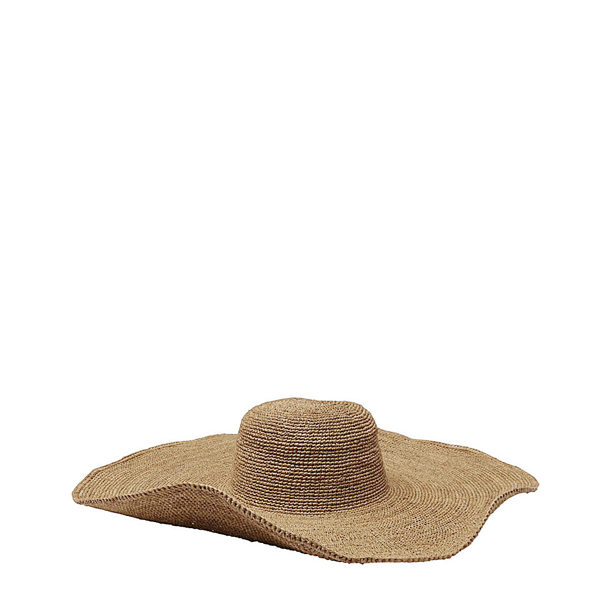 BROWN RAFFIA HAT