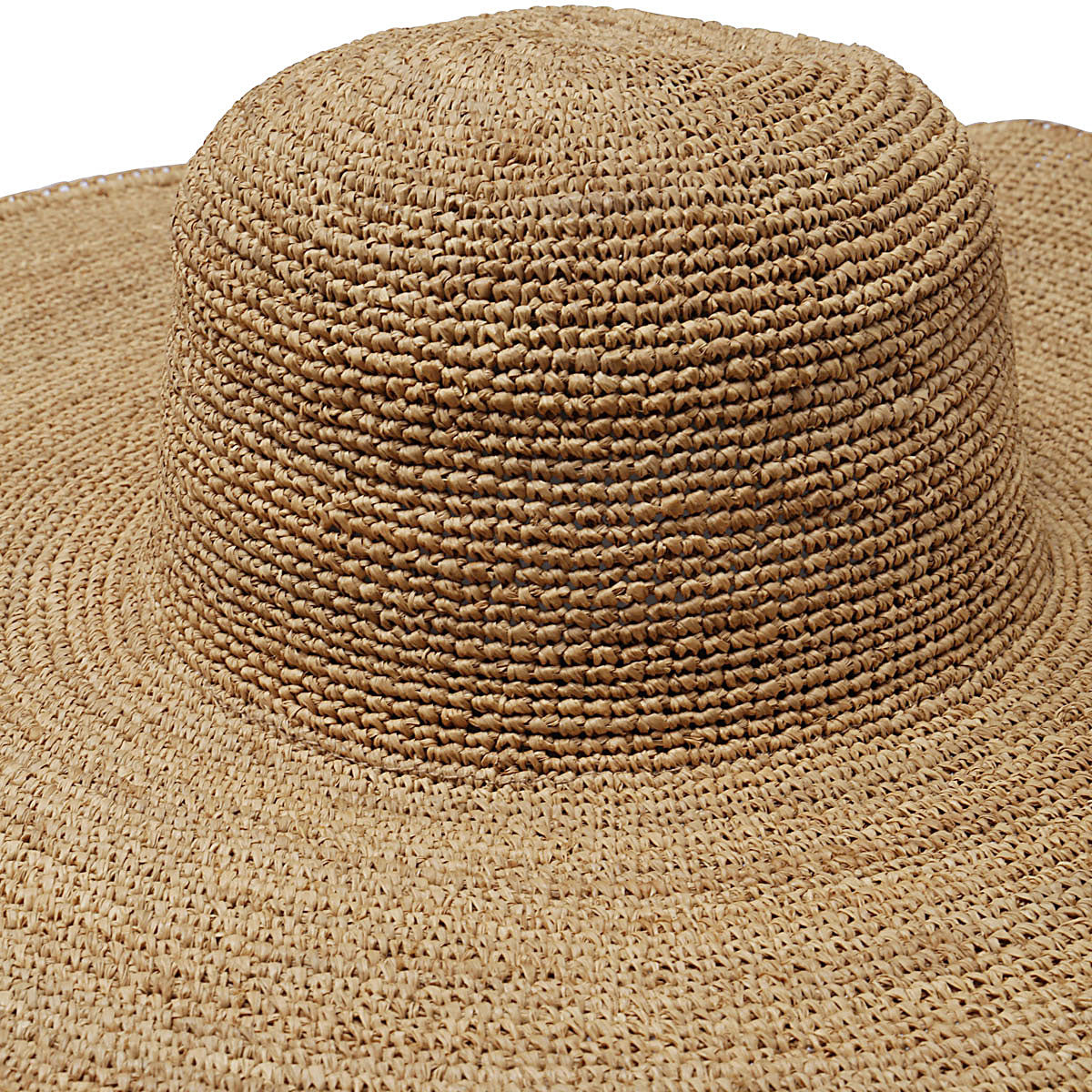 BROWN RAFFIA HAT