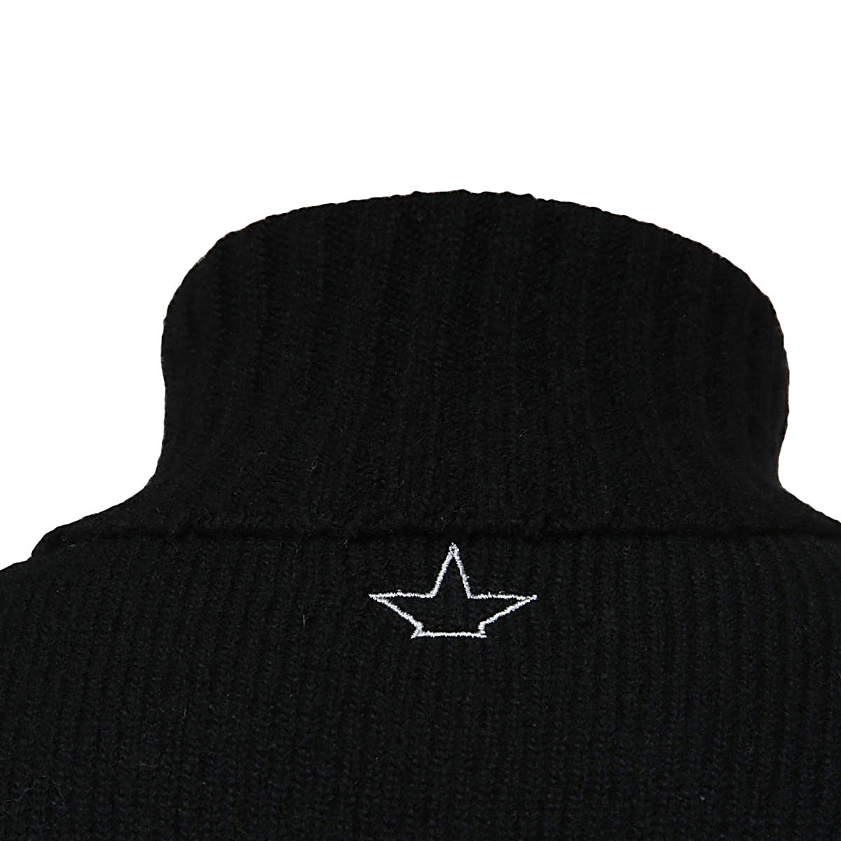 BLACK WOOL BLEND JUMPER