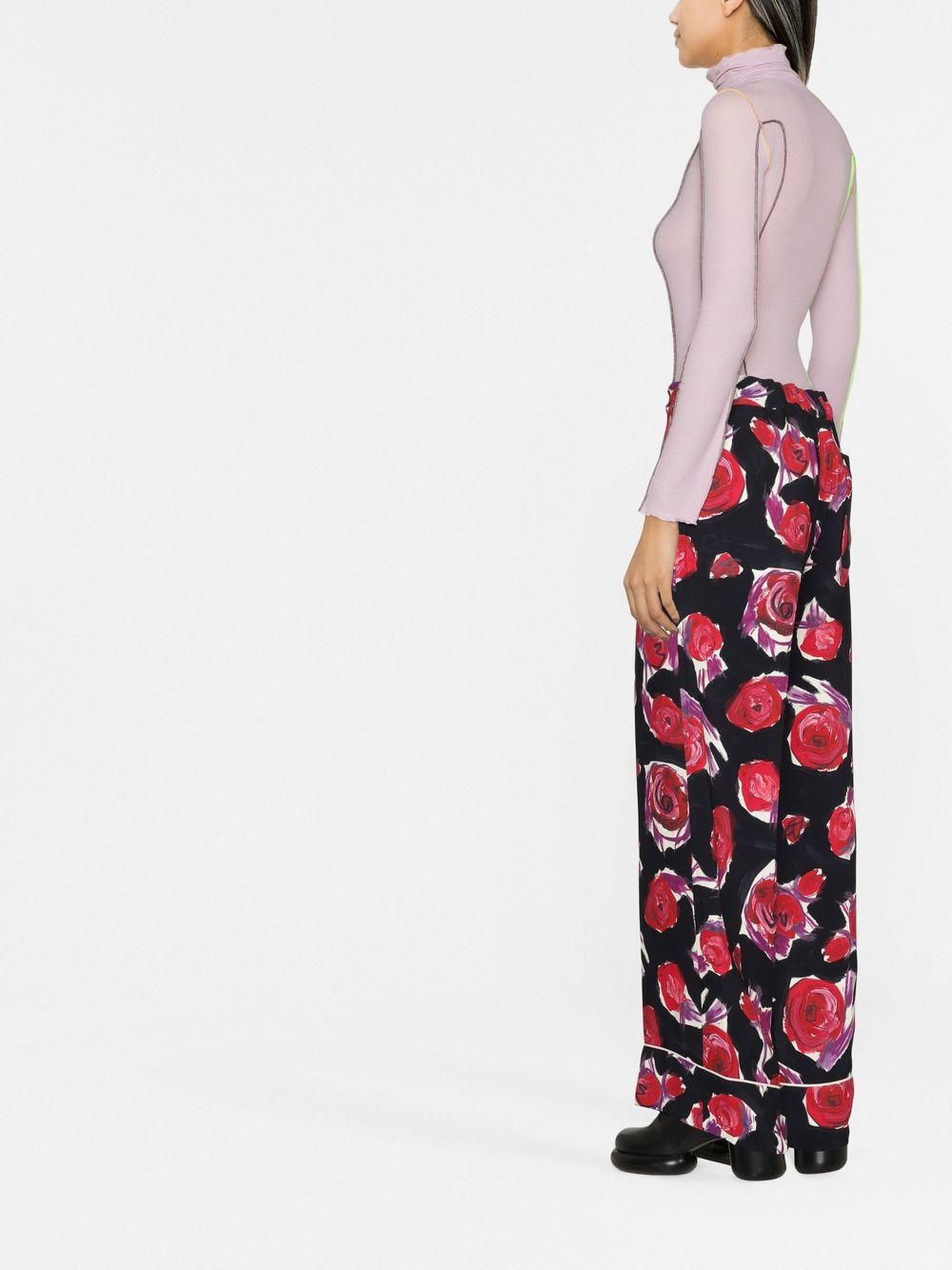 MULTICOLOUR COTTON BLEND TROUSERS