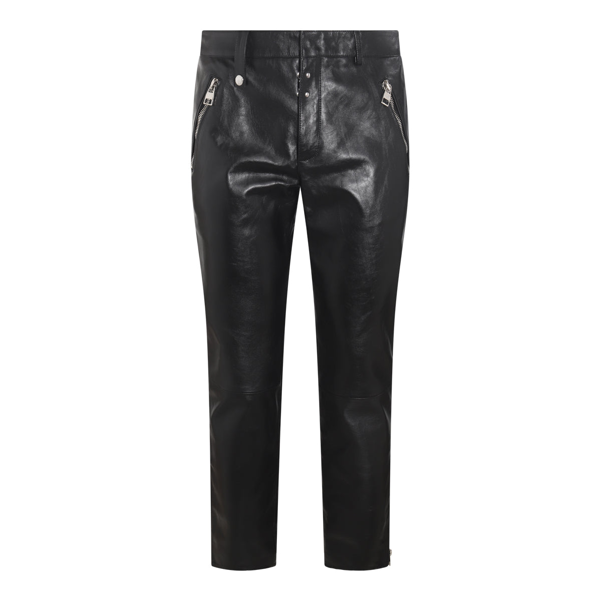 BLACK LEATHER TROUSERS