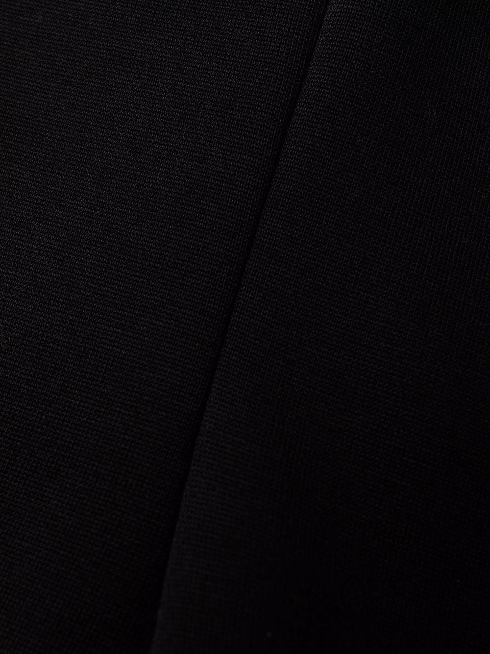 BLACK COTTON BLEND TROUSERS