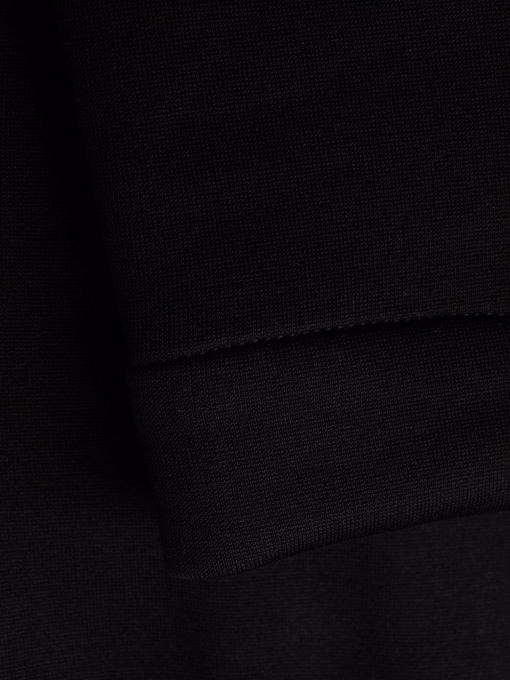 BLACK COTTON BLEND TROUSERS