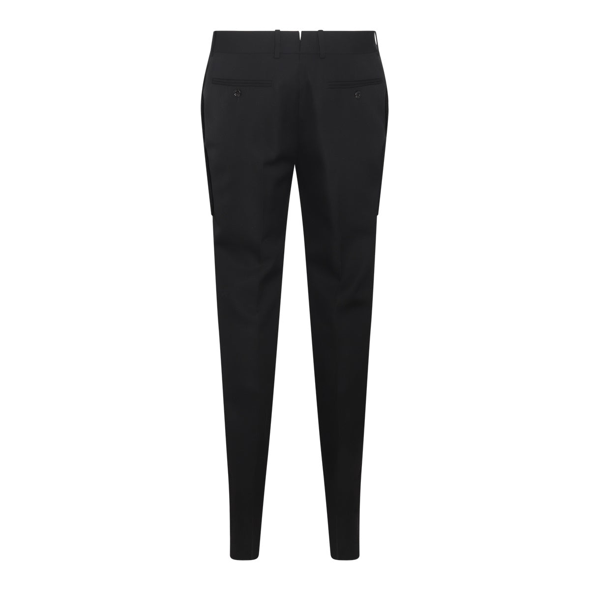 BLACK WOOL TROUSERS