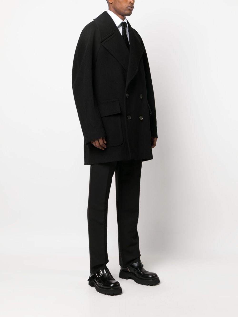 BLACK WOOL COAT