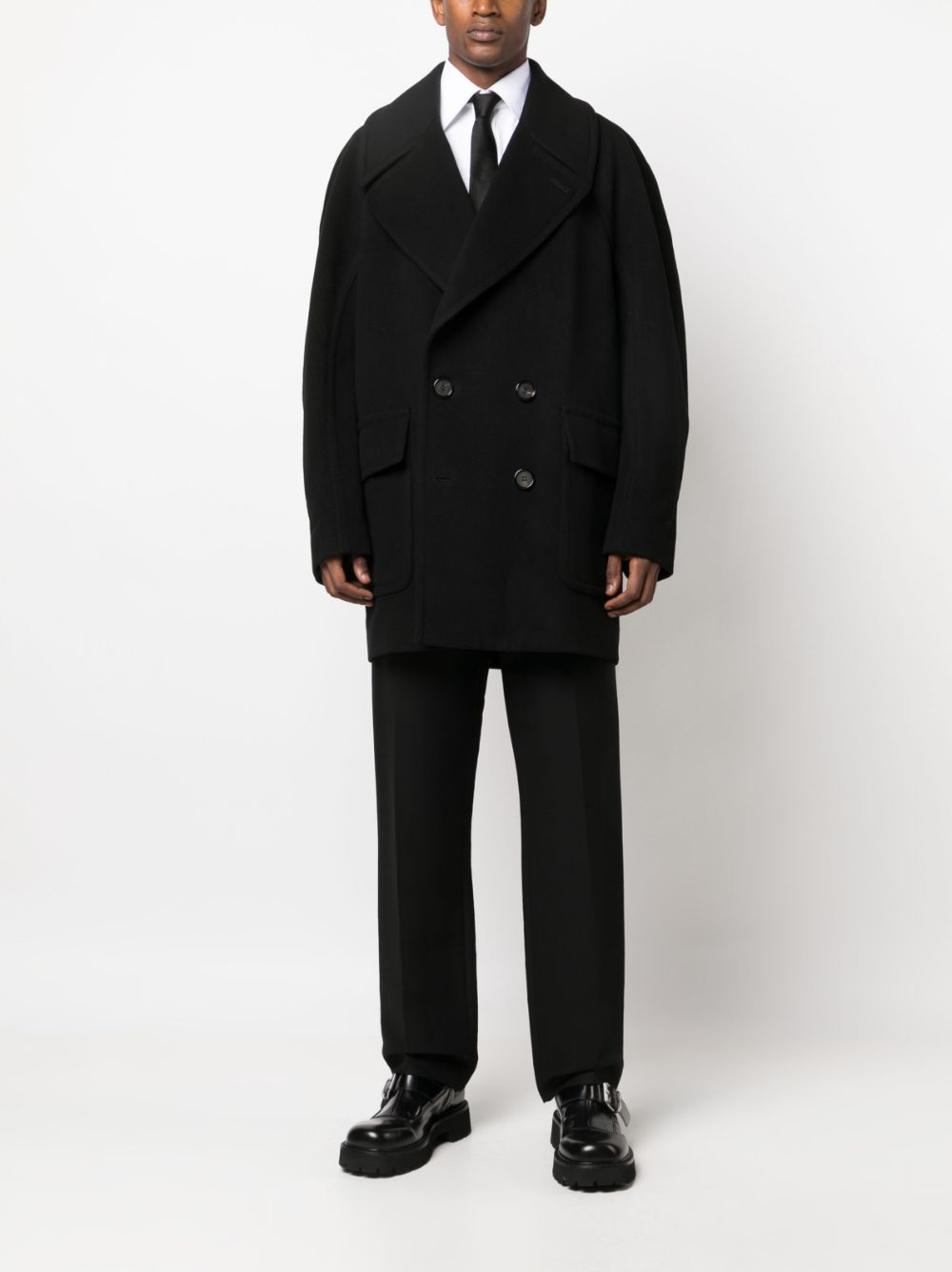 BLACK WOOL COAT
