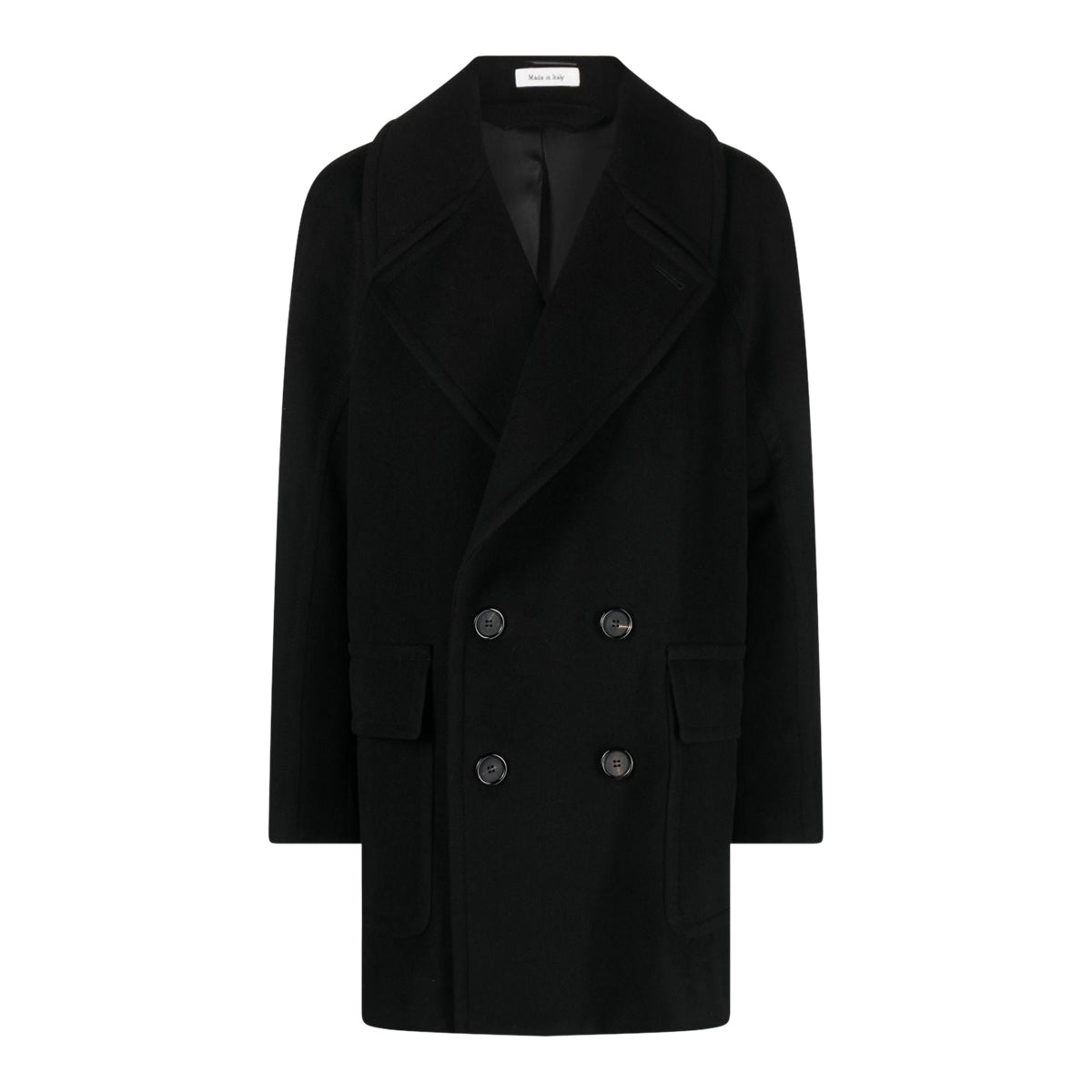 BLACK WOOL COAT