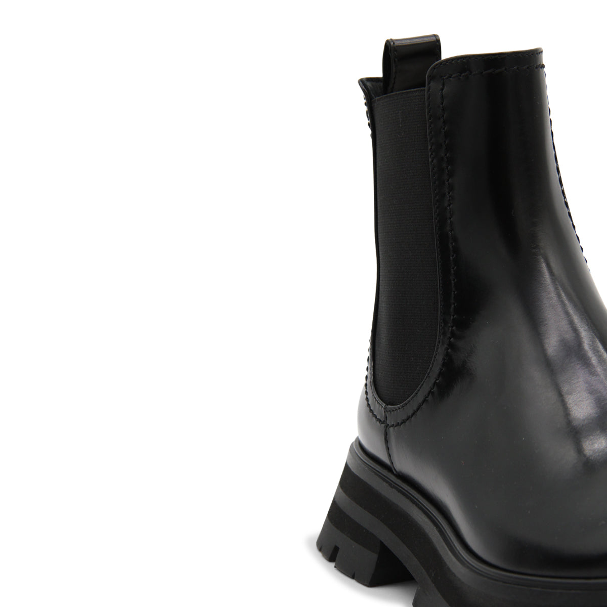 BLACK LEATHER BEATLES BOOTS