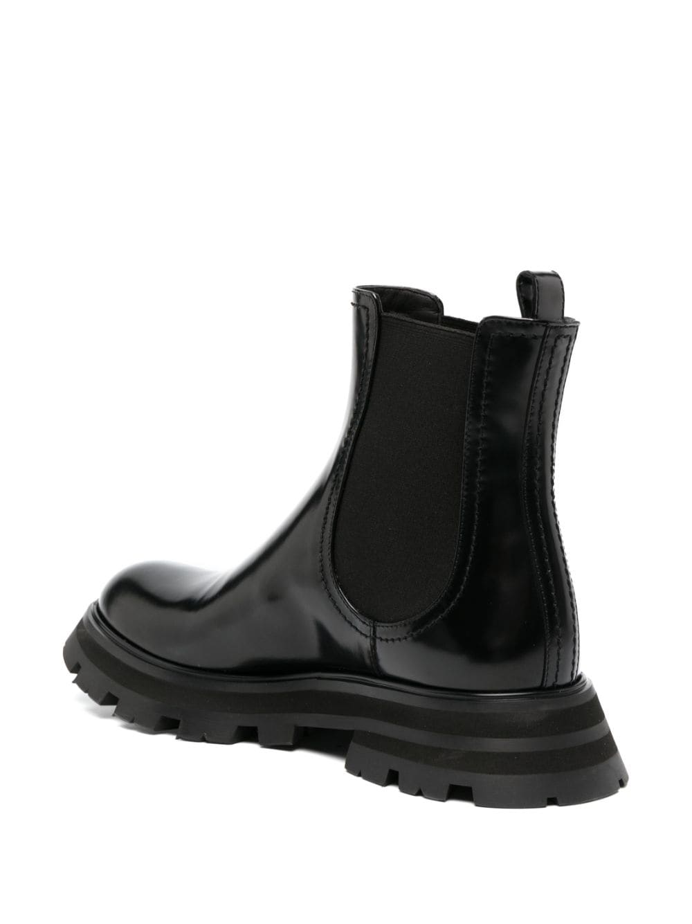 BLACK LEATHER BEATLES BOOTS