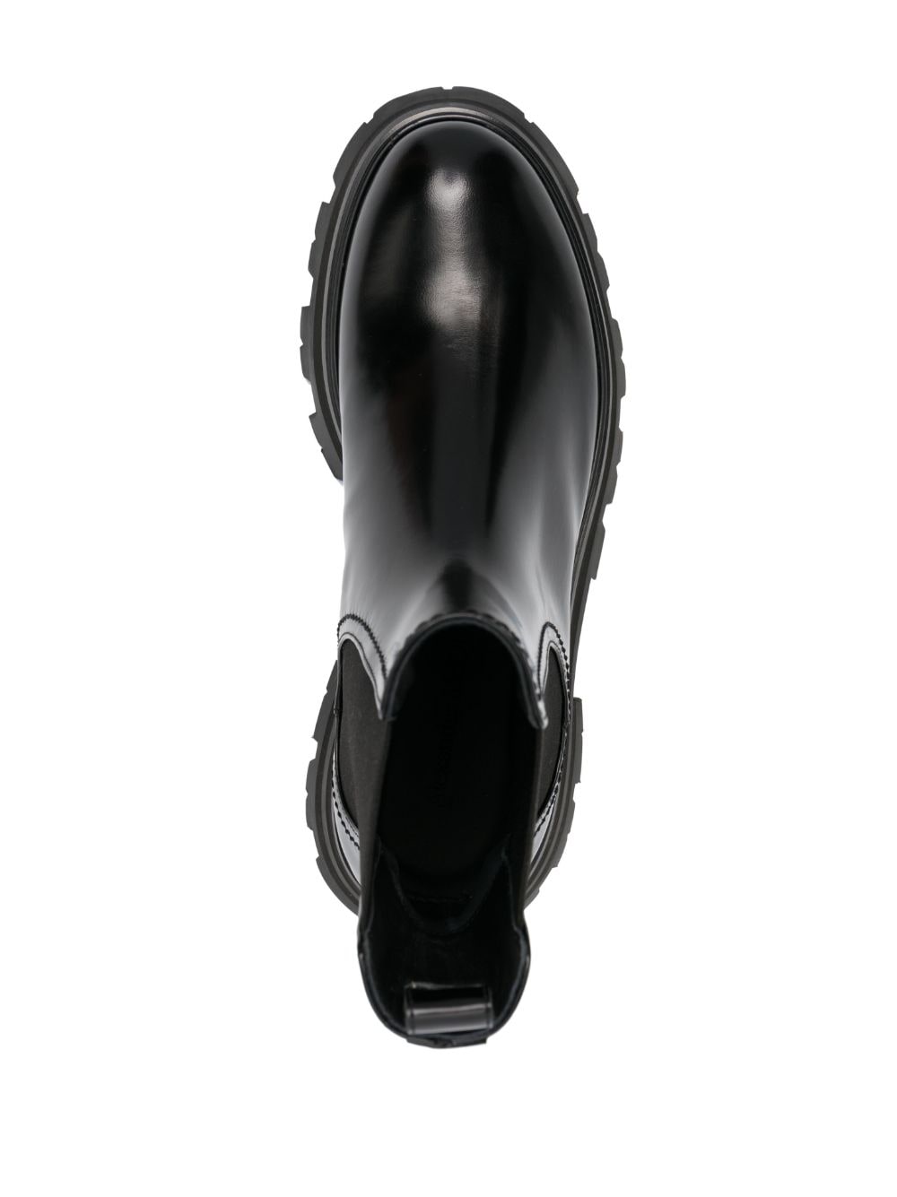 BLACK LEATHER BEATLES BOOTS