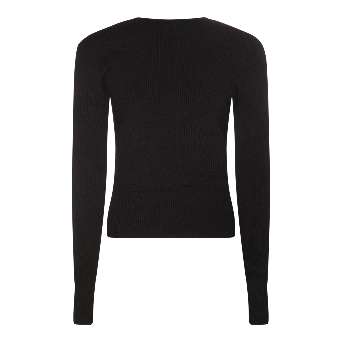BLACK WOOL BLEND JUMPER