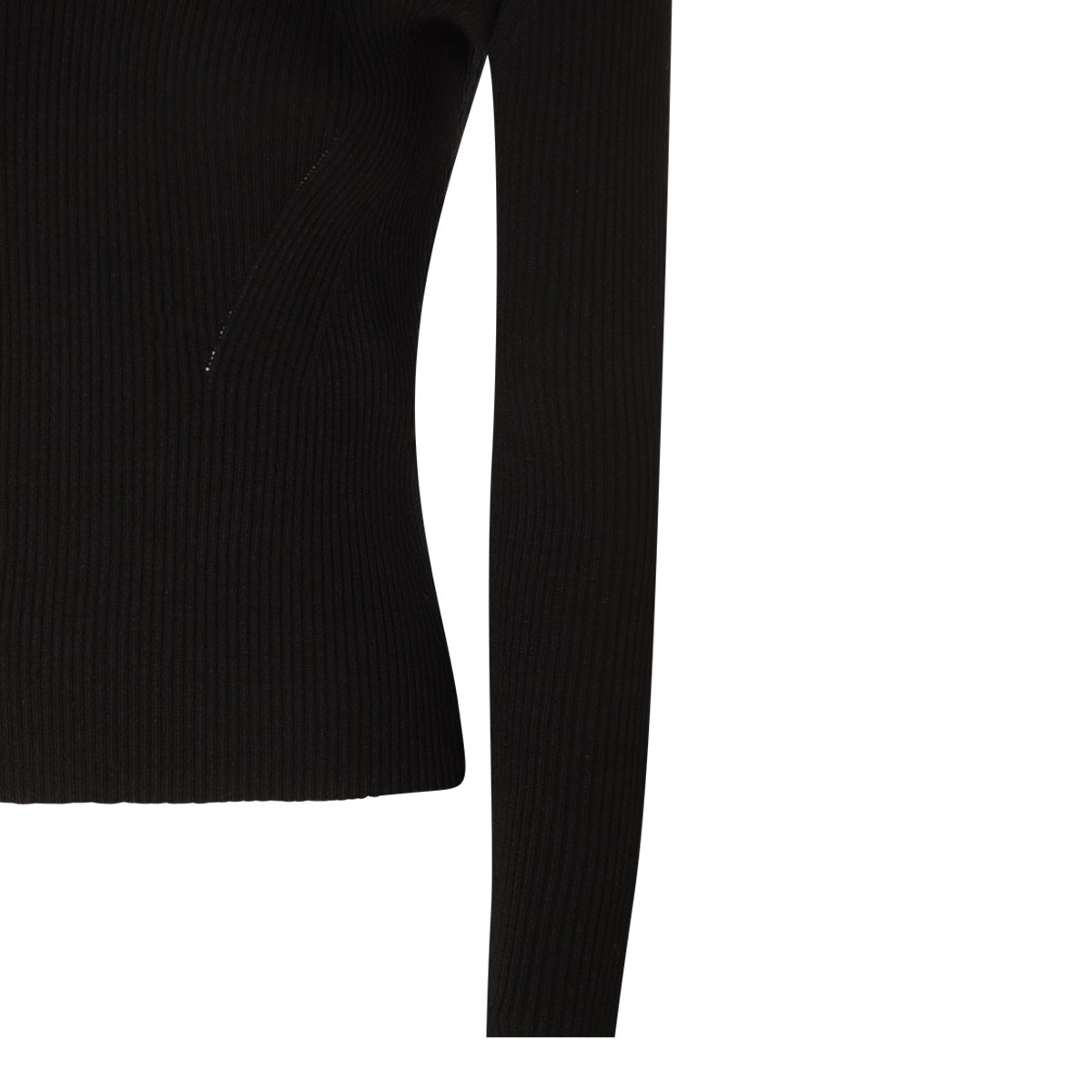 BLACK WOOL BLEND JUMPER