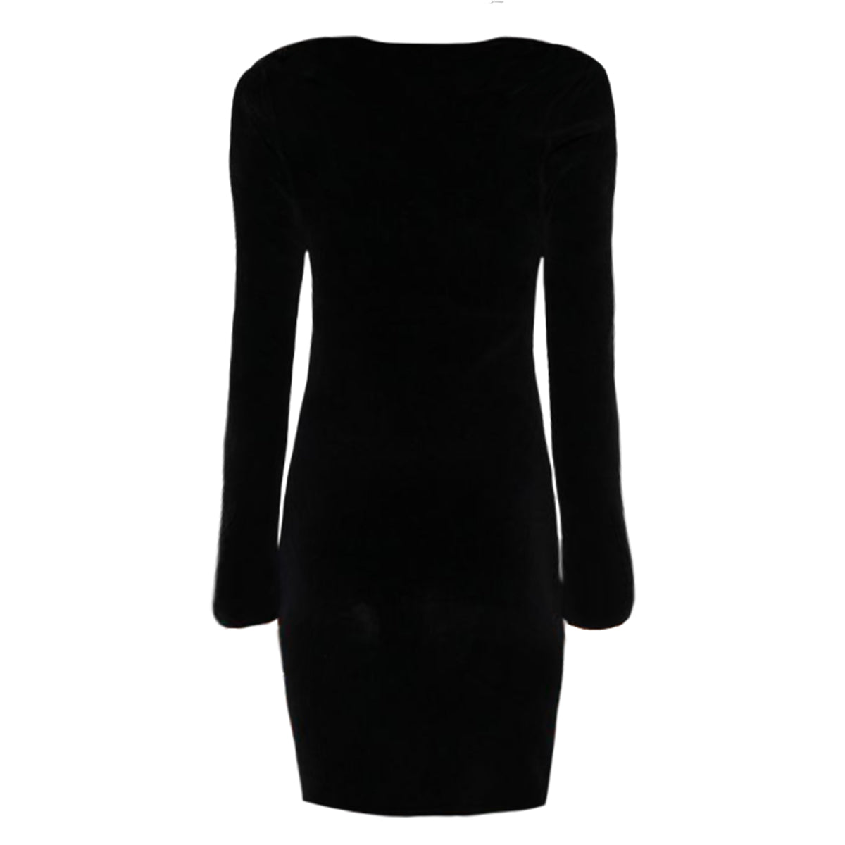 BLACK COTTON BLEND LOGO MINI DRESS