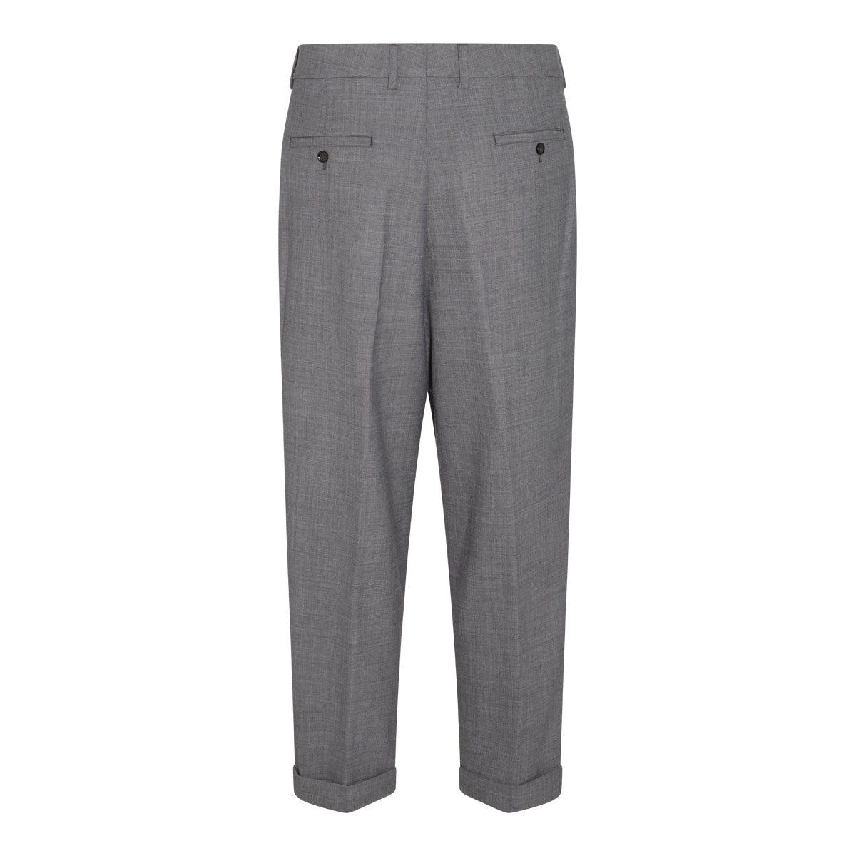 GREY WOOL BLEND PANTS